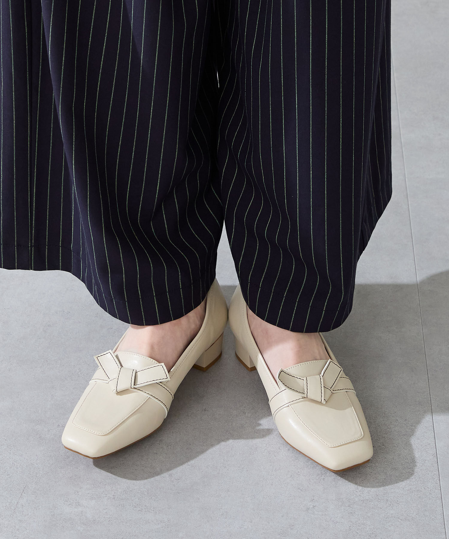 ORiental TRaffic「【WEB限定】●2025秋冬新作●リボンデザイン 甲深パンプス /55301 ヒール3.5ｃｍ ヒールローファー」|パンプス|