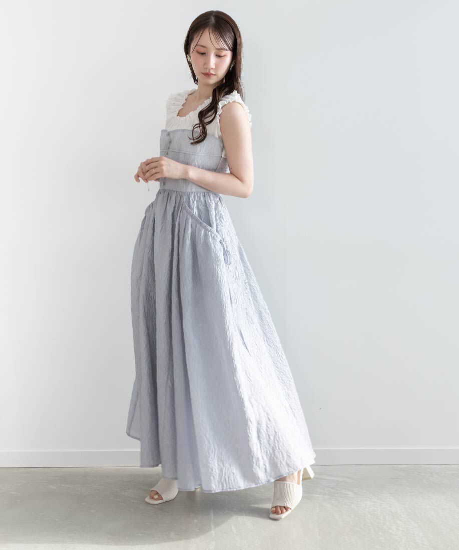  「【SUSTAINABLE】アシンメトリーニットミュールサンダル」|パンプス|