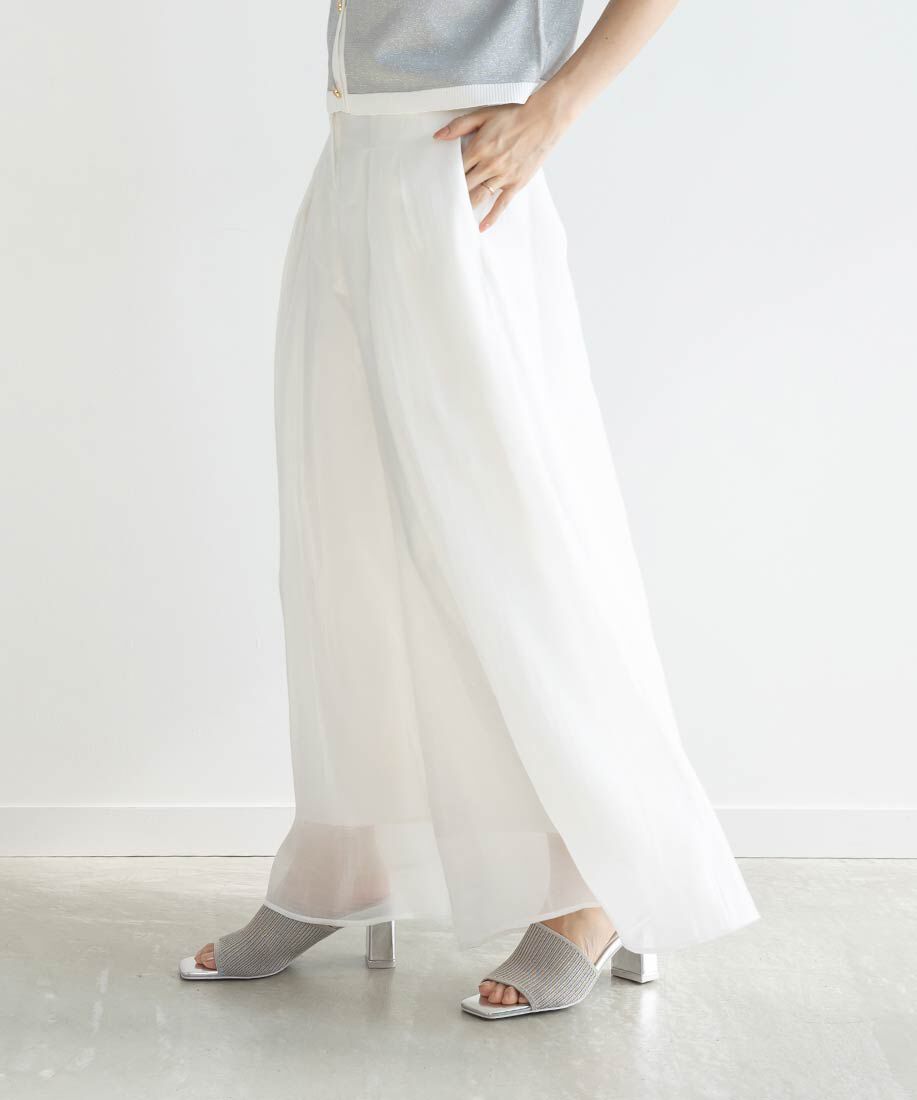  「【SUSTAINABLE】アシンメトリーニットミュールサンダル」|パンプス|