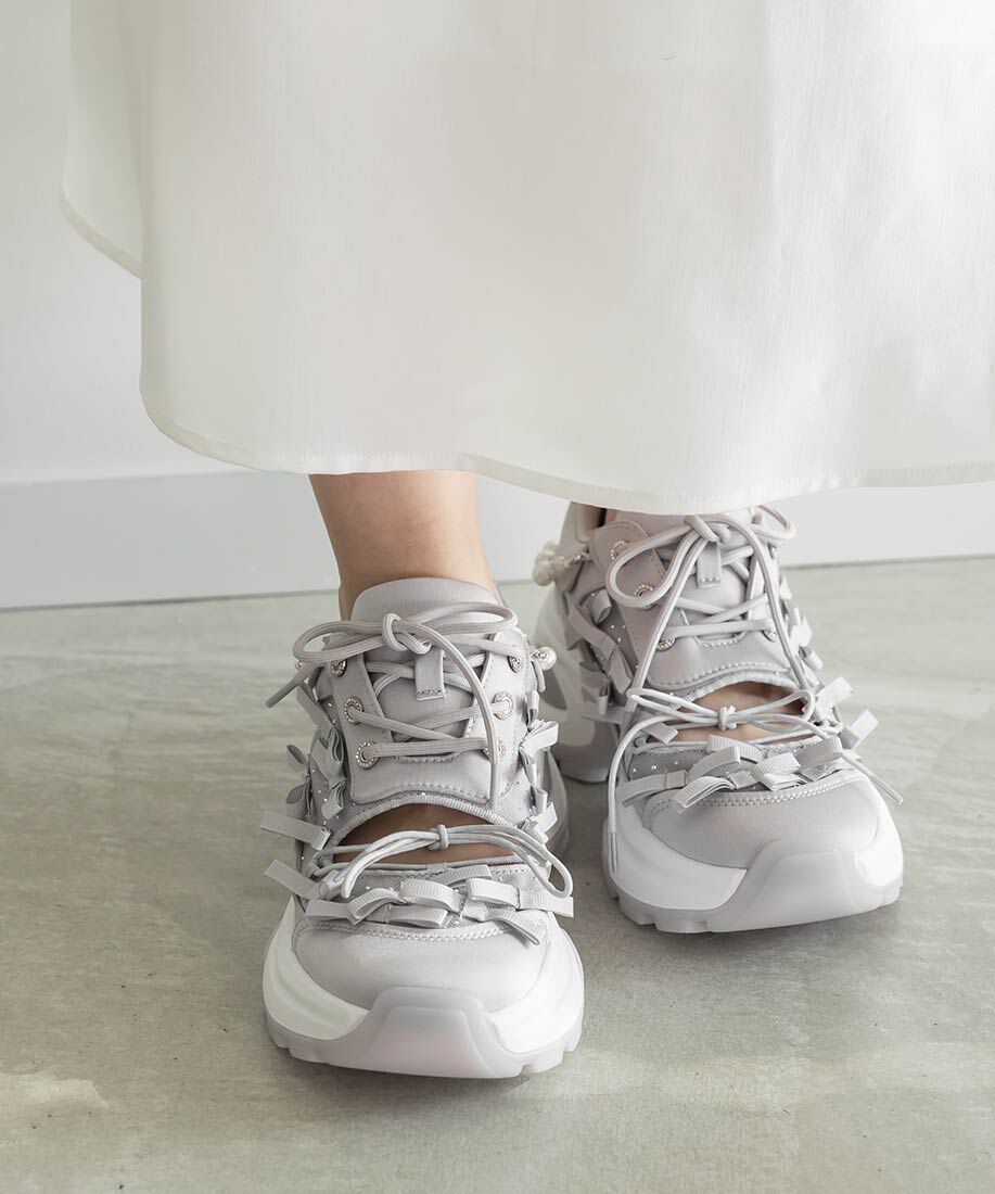  「2WAY ミニリボンシアースニーカー」|スニーカー|