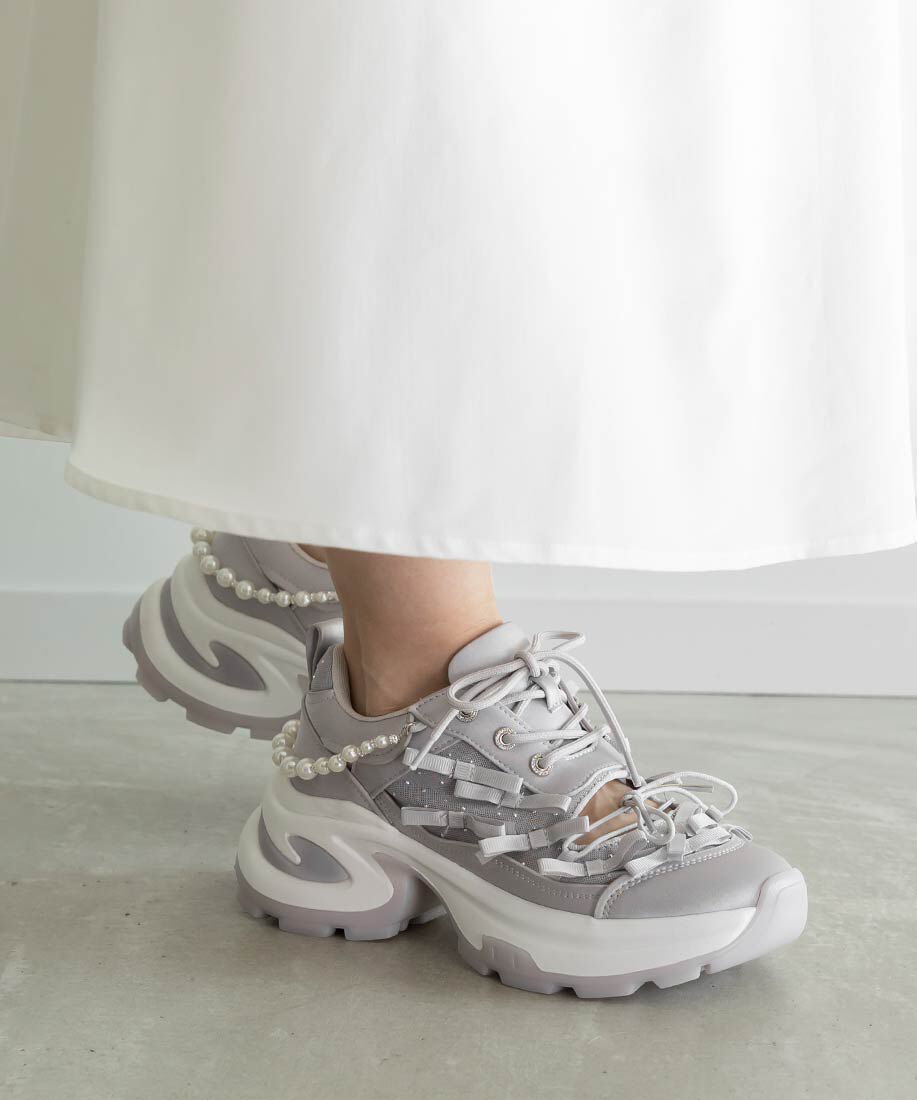  「2WAY ミニリボンシアースニーカー」|スニーカー|