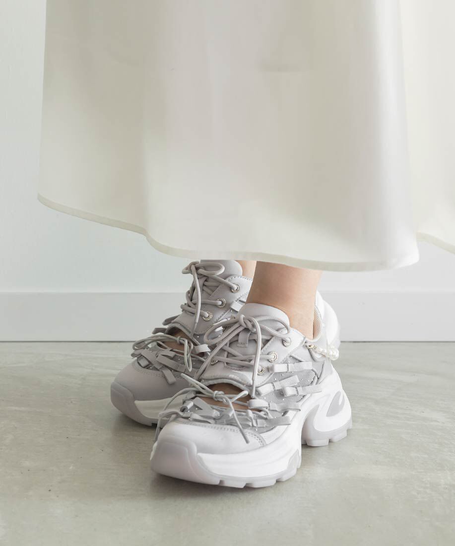  「2WAY ミニリボンシアースニーカー」|スニーカー|