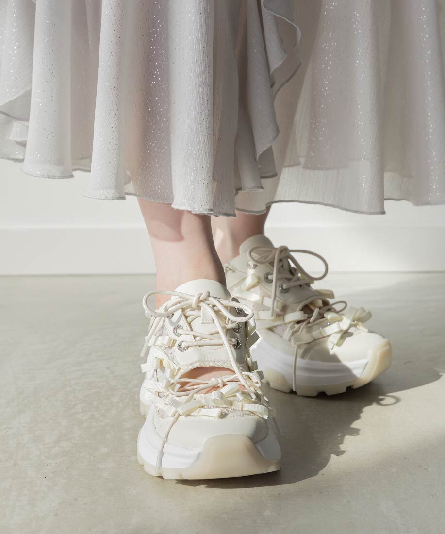  「2WAY ミニリボンシアースニーカー」|スニーカー|