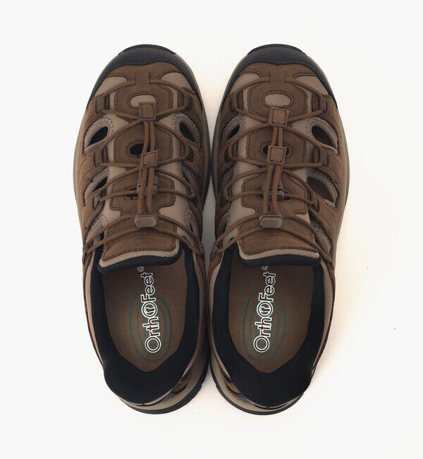 Orthofeet「【オーソフィート】サターン ミディアム/ブラウン ナチュラルレザー テキスタイル/シューズ メンズ」|スニーカー|