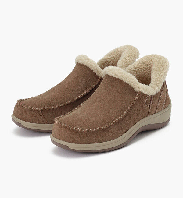 Orthofeet「【オーソフィート】ロリン ミディアム/ライトブラウン スエードレザー/シューズ レディース」|スニーカー|ライトブラウン