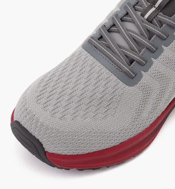 Orthofeet「【オーソフィート】ティロス ワイド/グレー レッド テキスタイル/シューズ メンズ」|スニーカー|