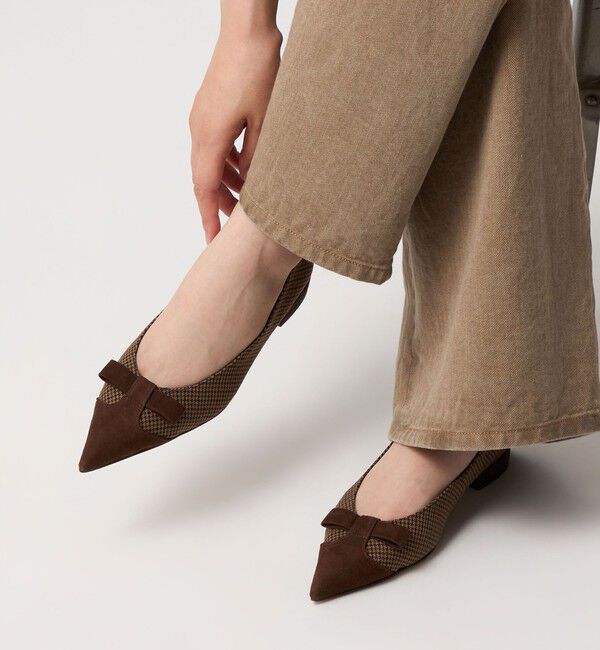 ODETTE E ODILE「ウィングリボンポインテッド フラット20&uarr;」|パンプス|