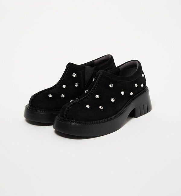 ODETTE E ODILE「＜SY＞ ラウンド スリッポン ビジュー フラット55&uarr;」|スリッポン|