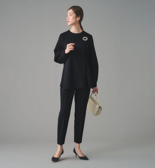 UNITED ARROWS「SPONGY クルーネック ギャザー ブラウス」|シャツ・ブラウス|