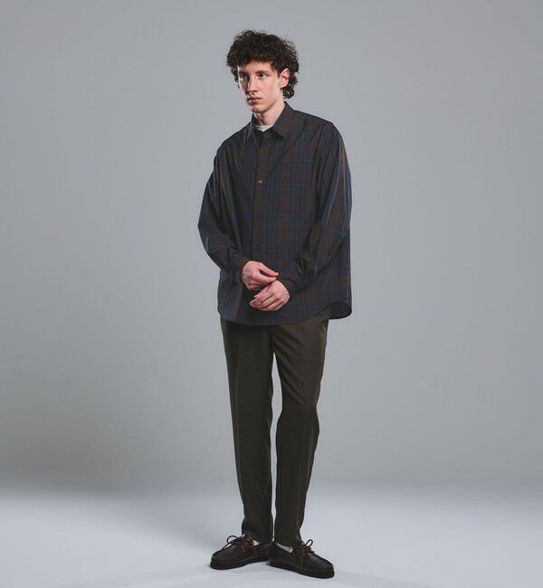 UNITED ARROWS green label relaxing「ウォッシャブル トロ パターン ジャストルーズ シャツ -ストレッチ-」|シャツ・ブラウス|