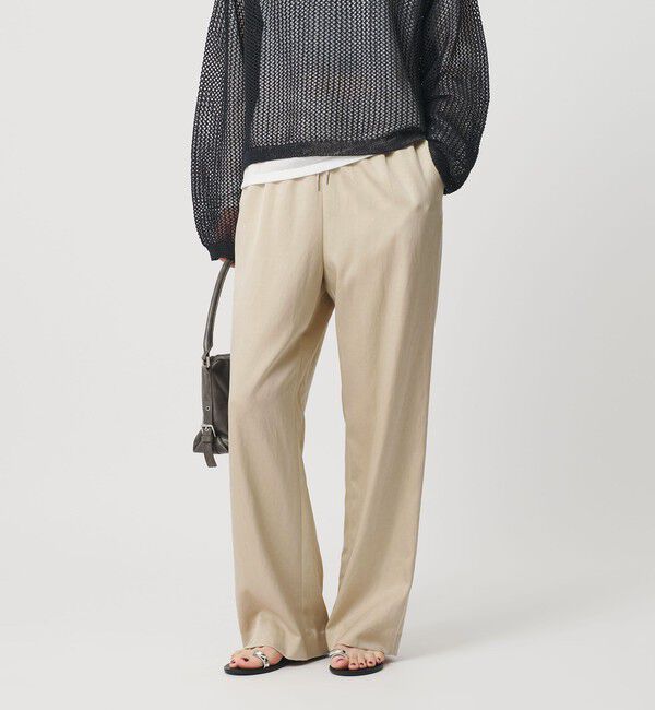 BEAUTY&YOUTH UNITED ARROWS「サテンドロースト ワイドパンツ ウォッシャブル」|その他|BEIGE