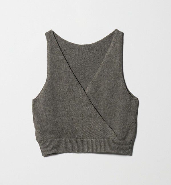 BEAUTY&YOUTH UNITED ARROWS「コットン麻ブレンド カシュクール 2WAYニットベスト  ウォッシャブル」|ベスト・ジレ|MD.GRAY