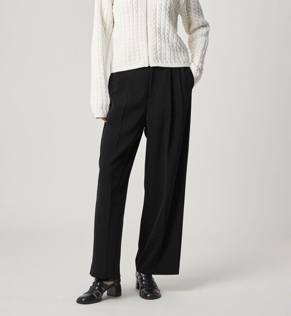 STEVEN ALAN「＜Steven Alan＞タック パンツ」|チノ|BLACK