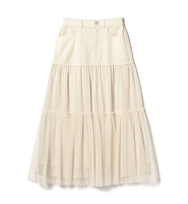 Ray BEAMS 「チュール キリカエ ティアード スカート」|スカート|