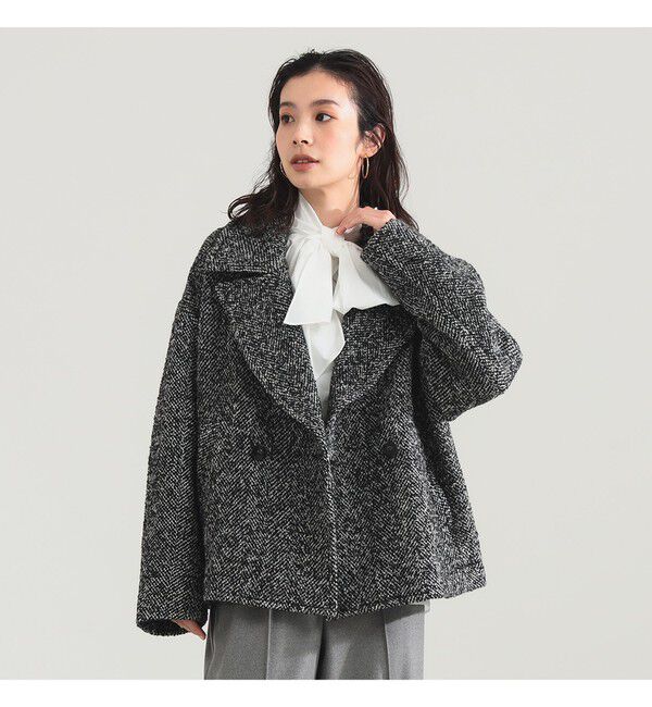 Demi-Luxe BEAMS 「ループツイード ピーコート」|ダッフルコート|HERRINGBONE