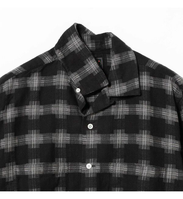 BEAMS PLUS「Open Collar Brushed Satin Plaid」|シャツ・ブラウス|
