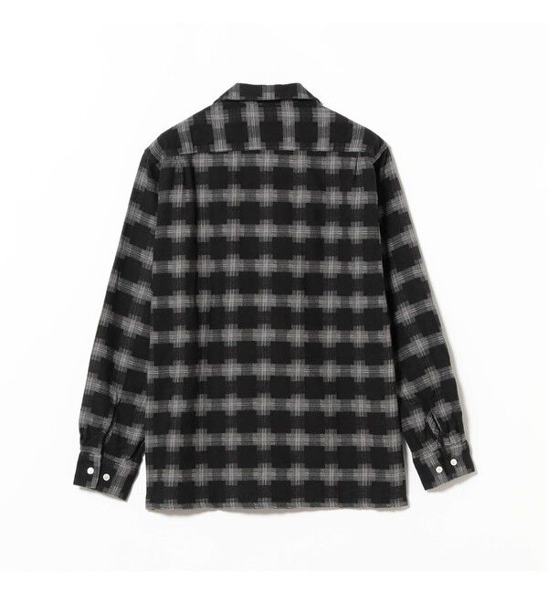 BEAMS PLUS「Open Collar Brushed Satin Plaid」|シャツ・ブラウス|