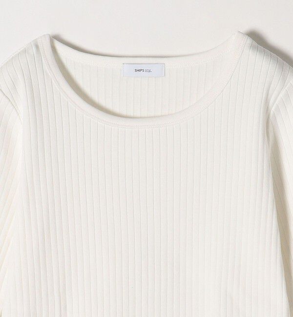 SHIPS any「SHIPS any:〈ウォッシャブル〉テレコ ハーフ スリーブ TEE」|Tシャツ・カットソー|