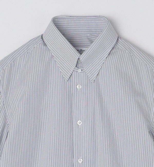 SHIPS「【SHIPS別注】Errico Formicola: オルタネート ストライプ タブカラー シャツ」|シャツ・ブラウス|