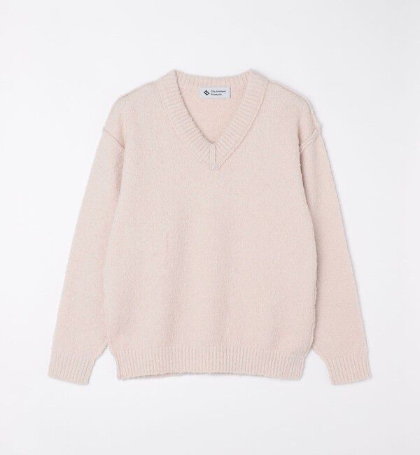 SHIPS「City Ambient Products:〈手洗い可能〉ループヤーン ワイドリブ Vネック ニット」|ニット・セーター|