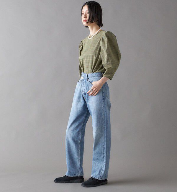 SHIPS for women「SHIPS NINE CASE:〈手洗い可能〉フロント スラント デニム」|デニム|