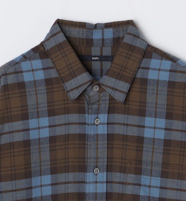 SHIPS「SHIPS: コットンビエラ チェック レギュラーカラー シャツ」|シャツ・ブラウス|