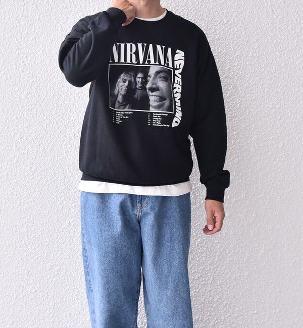 SHIPS any「GOOD ROCK SPEED: ミュージック グラフィック プリント バンド スウェット」|Tシャツ・カットソー|ブラック