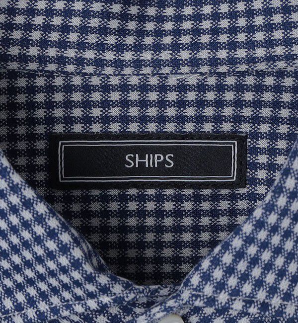 SHIPS「SHIPS: ジャージー ギンガムチェック ワンピースカラー シャツ」|シャツ・ブラウス|
