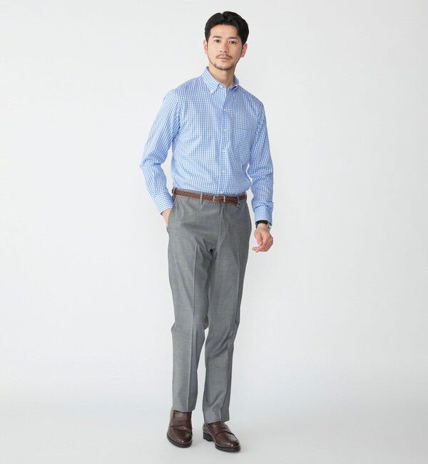 SHIPS「SHIPS: イタリアン ボタンダウン パナマ ギンガムチェック シャツ」|シャツ・ブラウス|