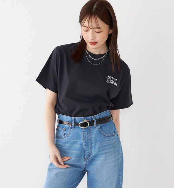 SHIPS Colors 「【SHIPS Colors 別注】FIRST DOWN:〈撥水〉エンブロイダリー ロゴ Tシャツ」|Tシャツ・カットソー|