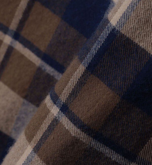 SHIPS「SHIPS: BEZ レギュラーカラー ネル チェック シャツ」|シャツ・ブラウス|