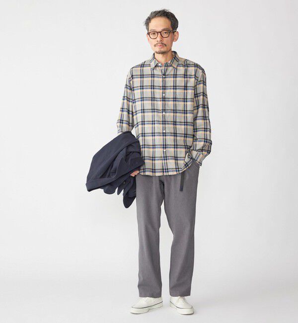 SHIPS「SHIPS: BEZ レギュラーカラー ネル チェック シャツ」|シャツ・ブラウス|