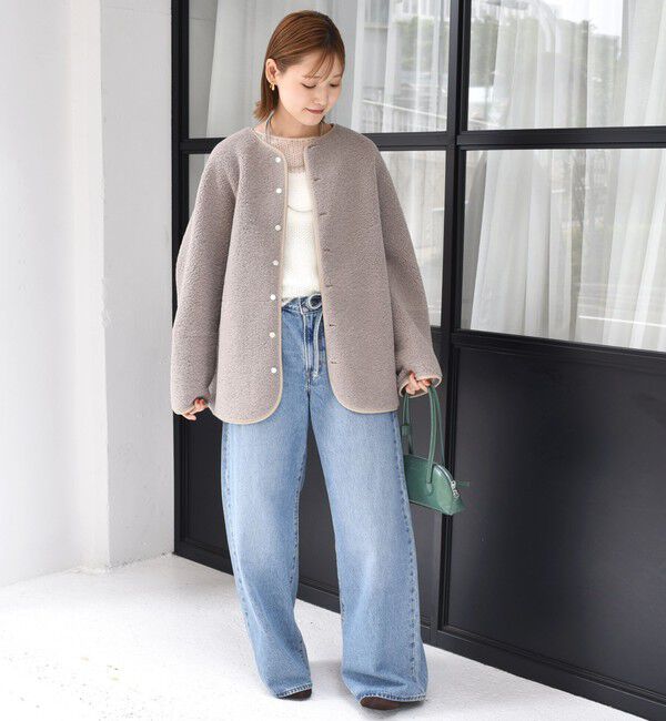 SHIPS for women「【一部WEB限定】〈手洗い可能〉NEW リバーシブル ボア ブルゾン」|ブルゾン・スタジャン|