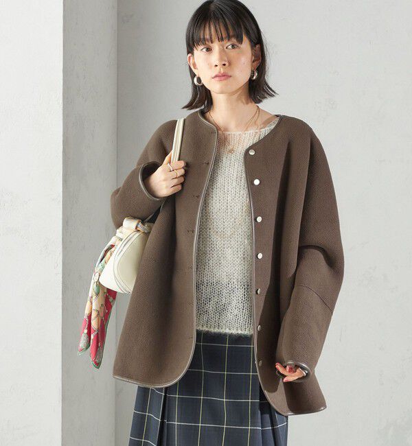 SHIPS for women「【一部WEB限定】〈手洗い可能〉NEW リバーシブル ボア ブルゾン」|ブルゾン・スタジャン|