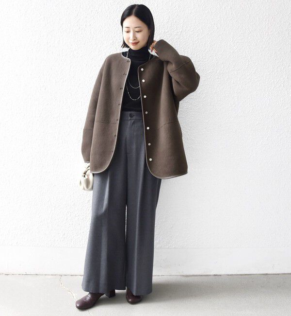 SHIPS for women「【一部WEB限定】〈手洗い可能〉NEW リバーシブル ボア ブルゾン」|ブルゾン・スタジャン|