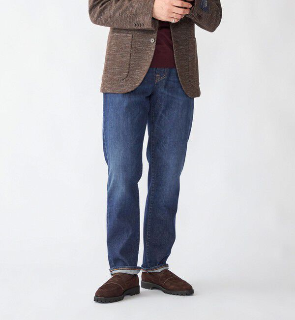 SHIPS「YCHAI: ロブスト ウォッシュド デニム パンツ」|デニム|コバルトブルー