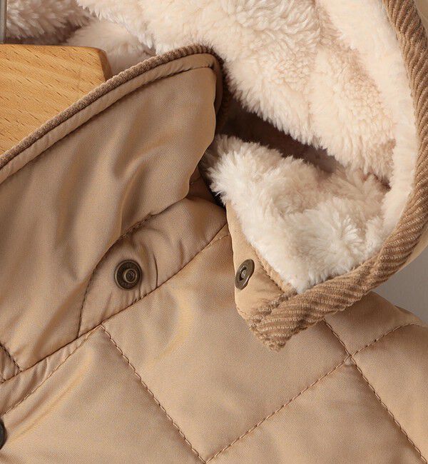 SHIPS KIDS「SHIPS KIDS:100～130m /〈手洗い可能〉キルト フード ジャケット」|ブルゾン・スタジャン|