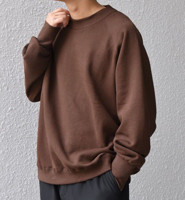 SHIPS any「SHIPS any: ヴィンテージライク 裏起毛 セミモックネック ラグラン スウェット◇」|スウェット・ジャージ|ブラウン