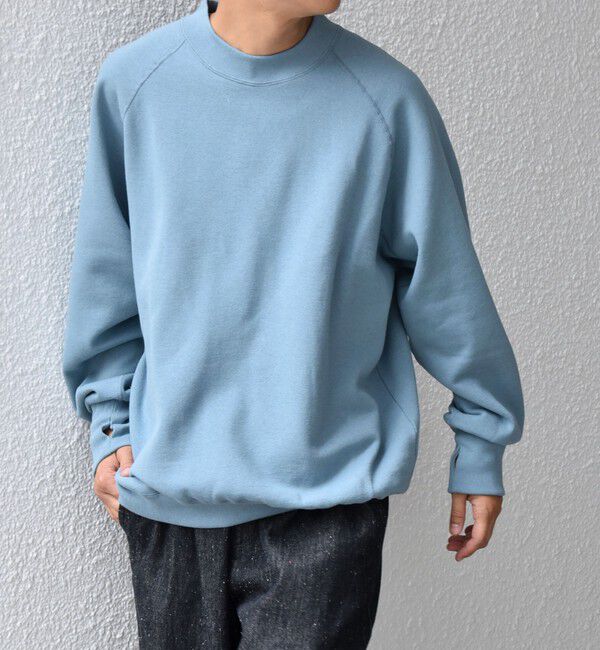 SHIPS any「SHIPS any: ヴィンテージライク 裏起毛 セミモックネック ラグラン スウェット◇」|スウェット・ジャージ|ライトブルー