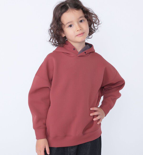 SHIPS KIDS「SHIPS KIDS:100～130cm /〈吸水速乾・抗菌・防臭〉ダブル ニット フード パーカ」|パーカー|