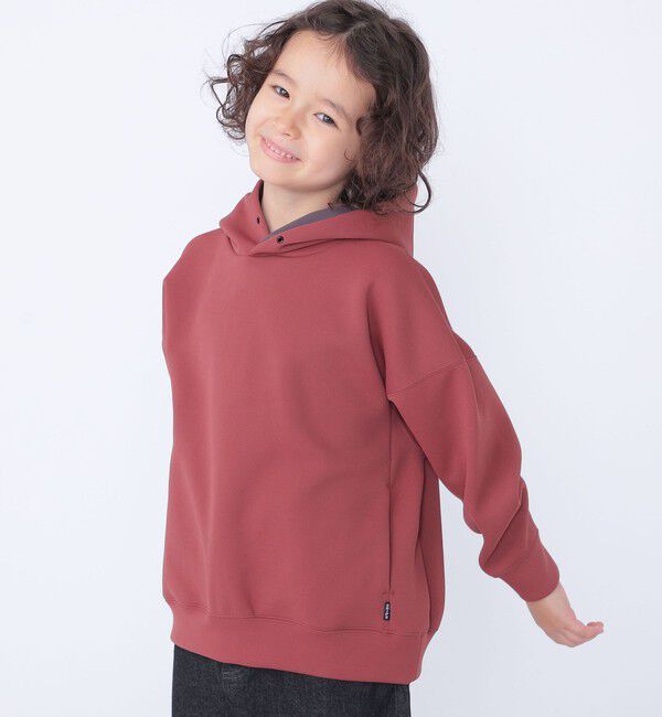 SHIPS KIDS「SHIPS KIDS:100～130cm /〈吸水速乾・抗菌・防臭〉ダブル ニット フード パーカ」|パーカー|