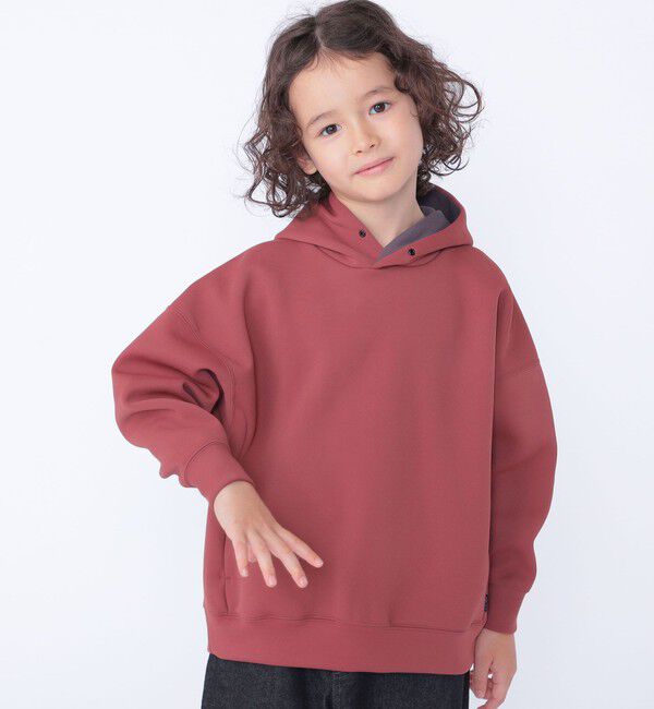 SHIPS KIDS「SHIPS KIDS:100～130cm /〈吸水速乾・抗菌・防臭〉ダブル ニット フード パーカ」|パーカー|