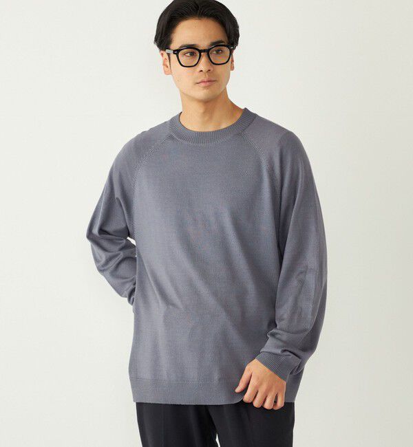 SHIPS Colors 「SHIPS Colors:〈吸湿発熱・洗濯機可能〉CELLN(R) &times; ウール 14ゲージ ニット」|ニット・セーター|ブルー