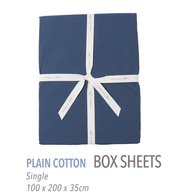 TOMORROWLAND HOME「プレーンコットン ボックスシーツ（シングル）」|その他|69 ネイビー