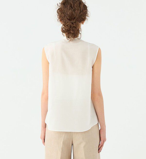 TOMORROWLAND collection「コットンシルクソフトローン ノースリーブブラウス」|シャツ・ブラウス|