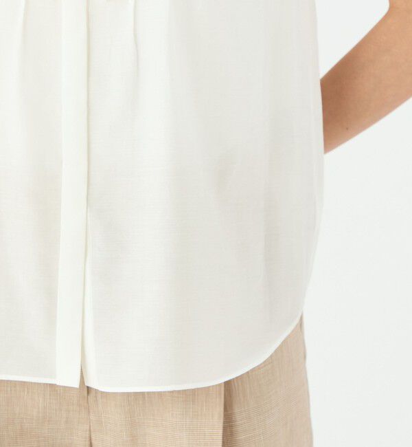 TOMORROWLAND collection「コットンシルクソフトローン ノースリーブブラウス」|シャツ・ブラウス|