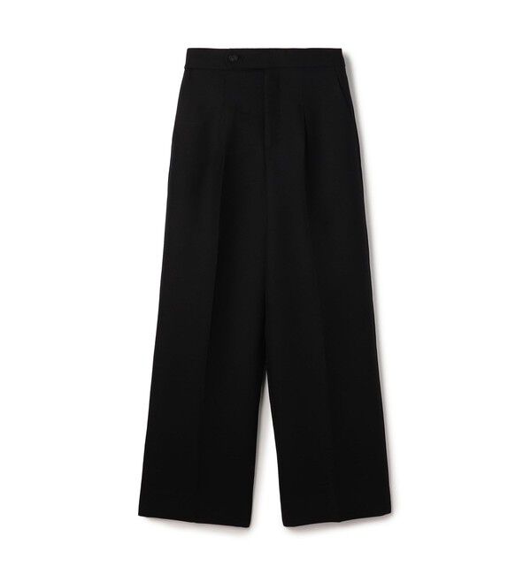 CABaN「ウールダブルクロス 1タックセミワイドパンツ」|チノ|