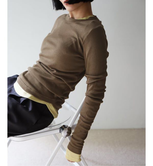 EMILYWEEK「《追加》コットンカシミヤテレコクループルオーバー」|Tシャツ・カットソー|