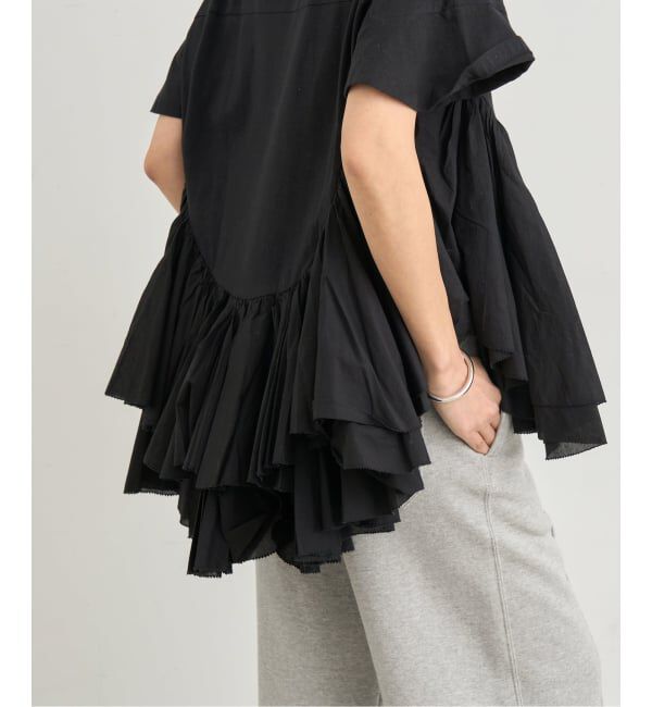 IENA「《追加》AAYUSHI/アユーシ ロングティアードフリルテールトップス」|Tシャツ・カットソー|