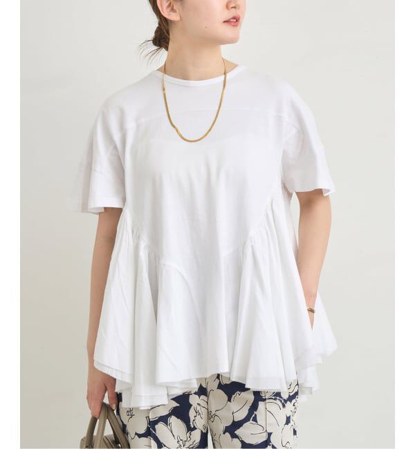 IENA「《追加》AAYUSHI/アユーシ ロングティアードフリルテールトップス」|Tシャツ・カットソー|